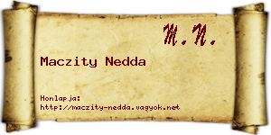Maczity Nedda névjegykártya